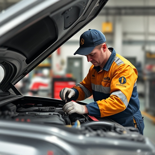 auto technician working