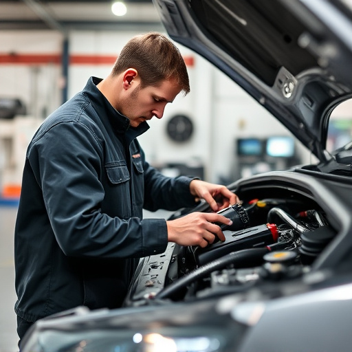 auto technician working