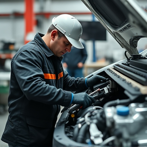 auto technician working