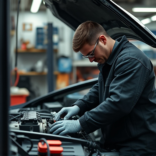 auto technician working