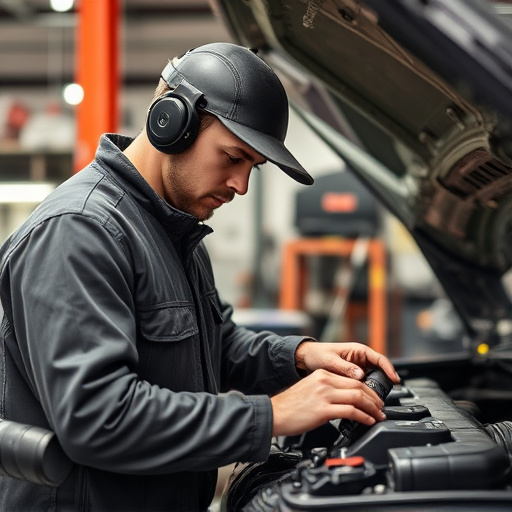 auto technician working