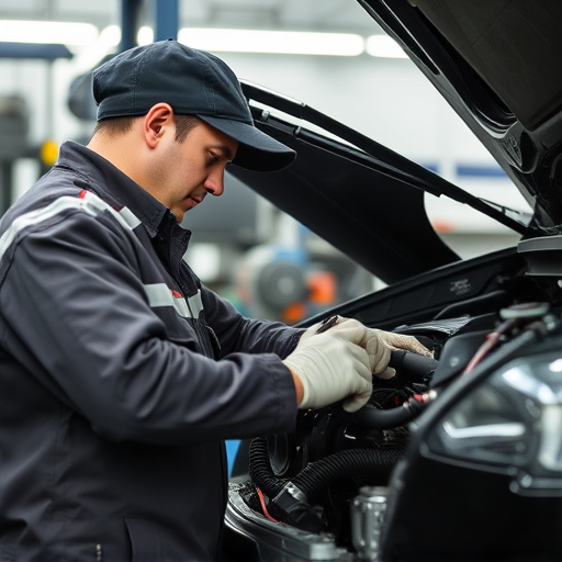 auto technician working