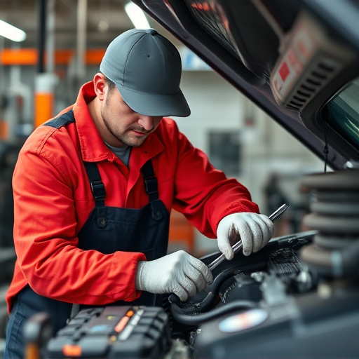 auto technician working