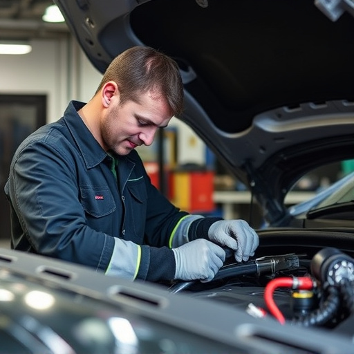 auto technician working