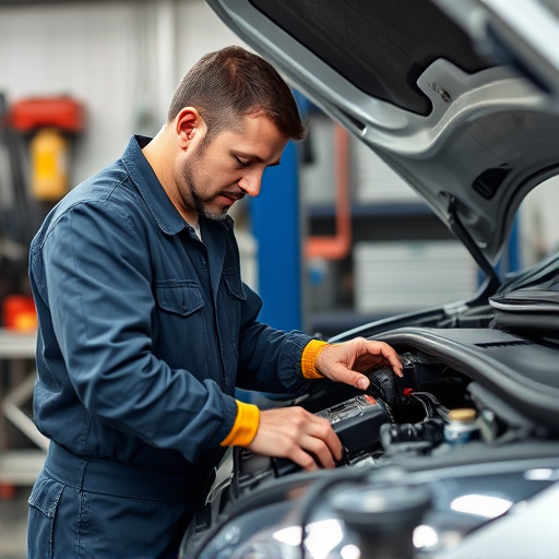 auto technician working