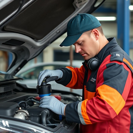auto technician working