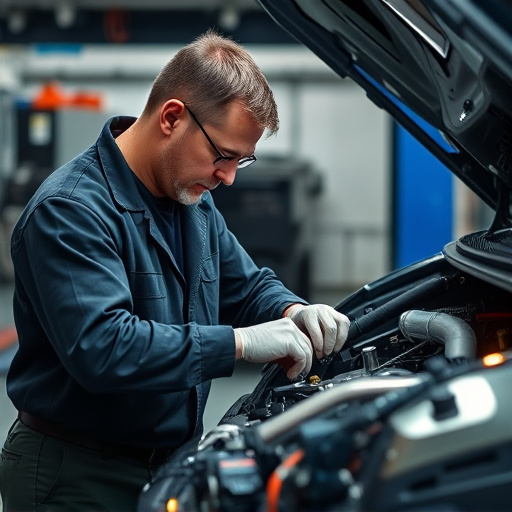auto technician working