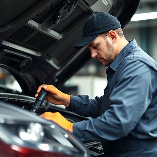 auto technician working