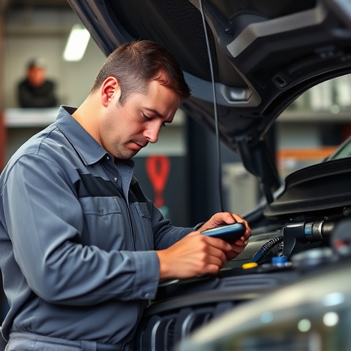 auto technician working