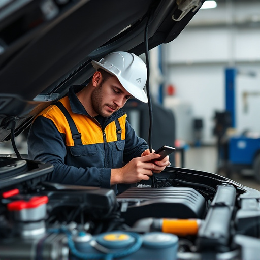 auto technician working