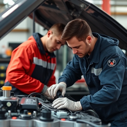 auto technician working