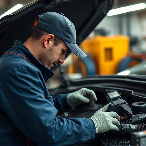 auto technician working