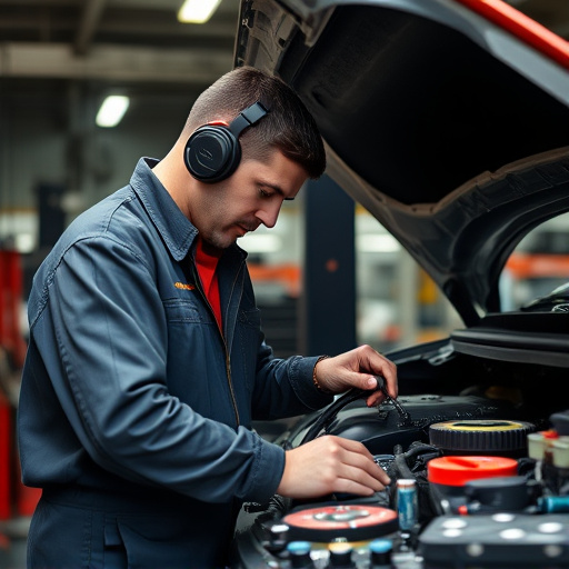 auto technician working