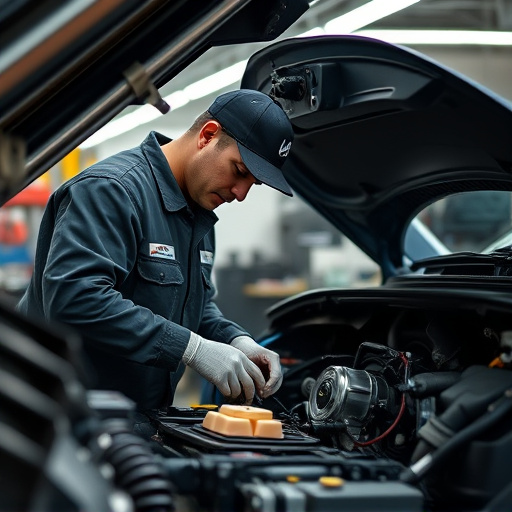 auto technician working