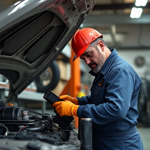 auto technician working