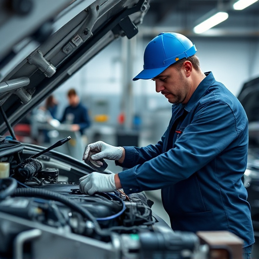 auto technician working