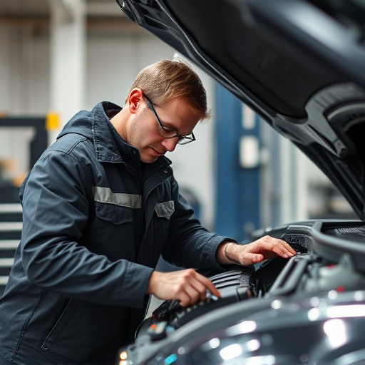auto technician working