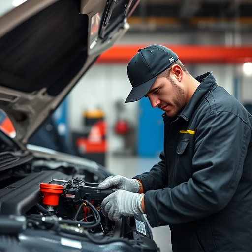 auto technician working