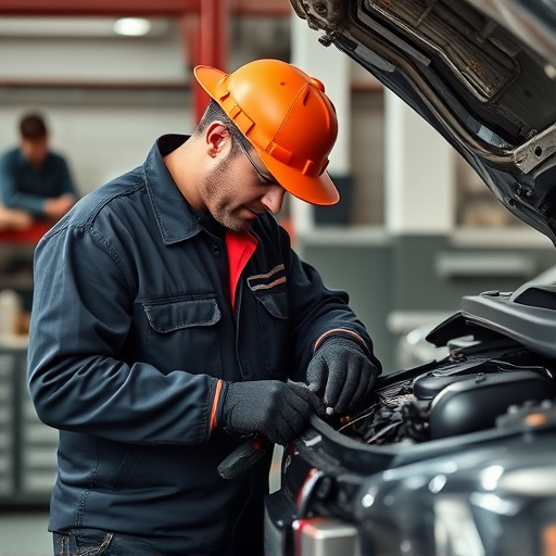 auto technician working
