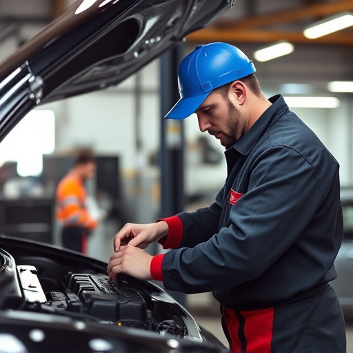 auto technician working