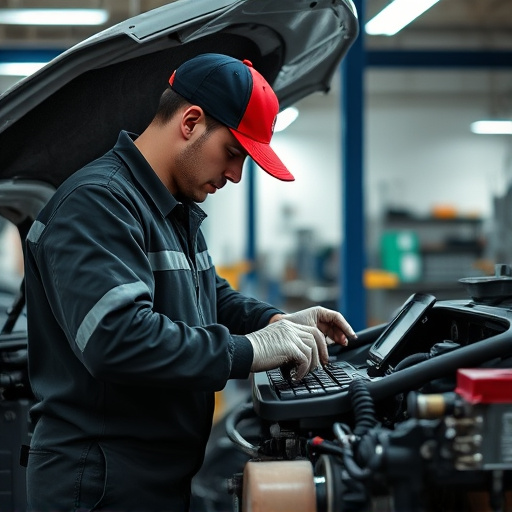auto technician working