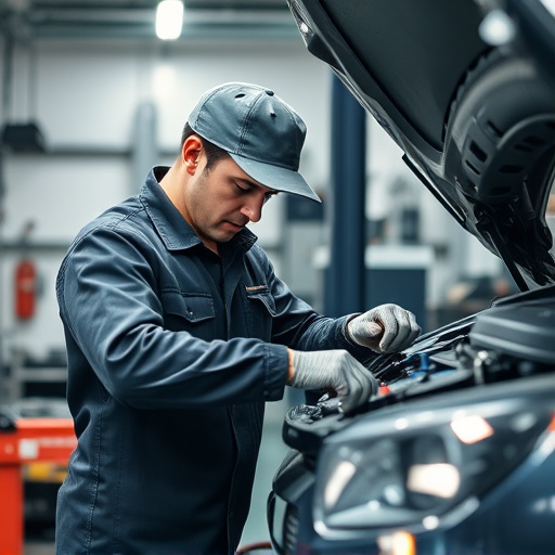 auto technician working
