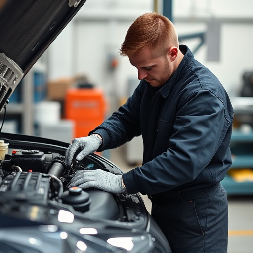 auto technician working