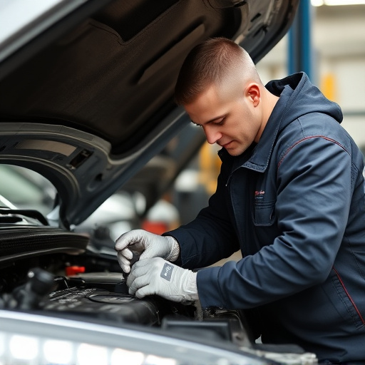auto technician working