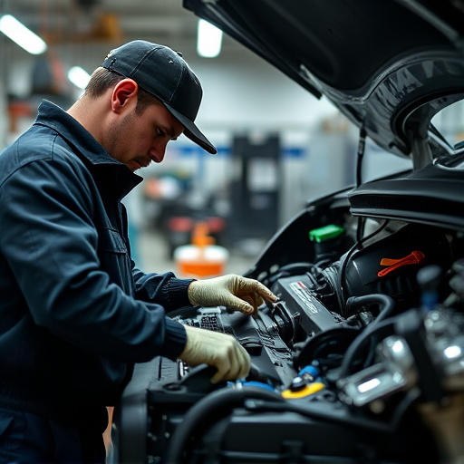 auto technician working