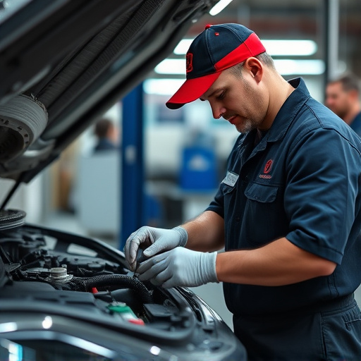 auto technician working