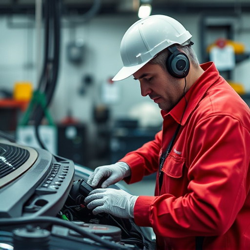 auto technician working