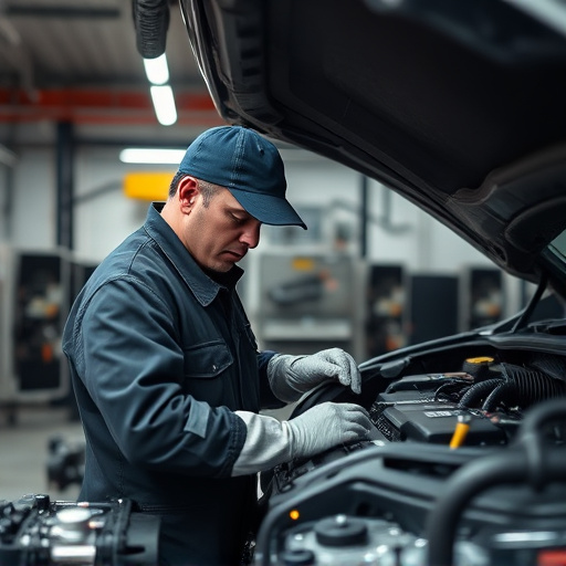 auto technician working