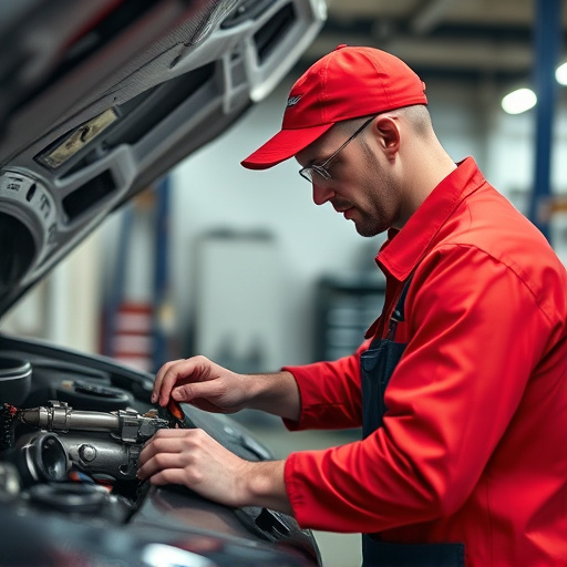 auto technician working