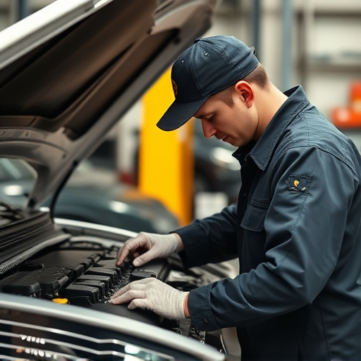 auto technician working