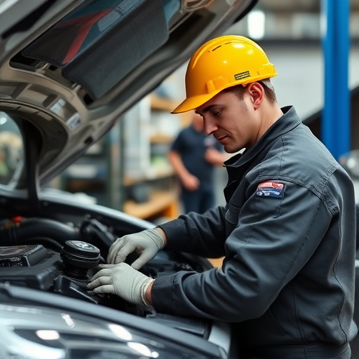 auto technician working