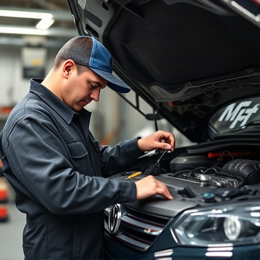 auto technician working