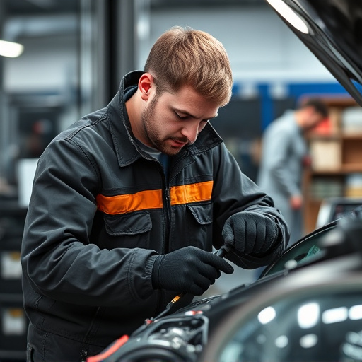 auto technician working