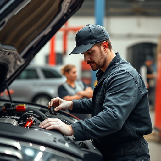 auto technician working