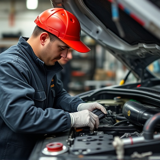 auto technician working