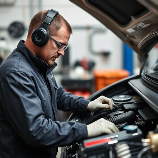 auto technician working