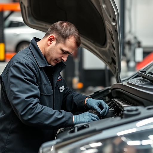 auto technician working