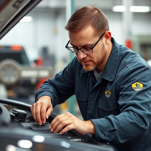 auto technician working