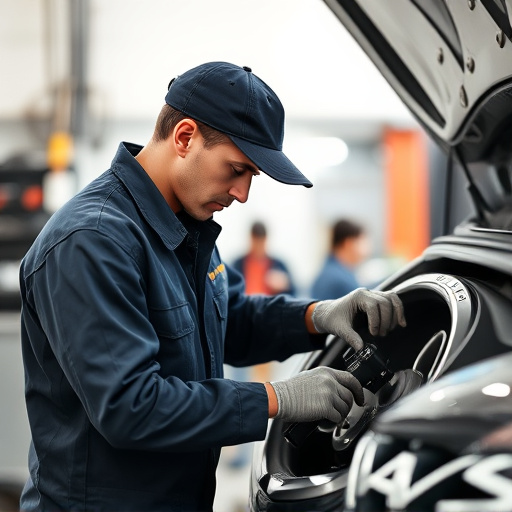 auto technician working