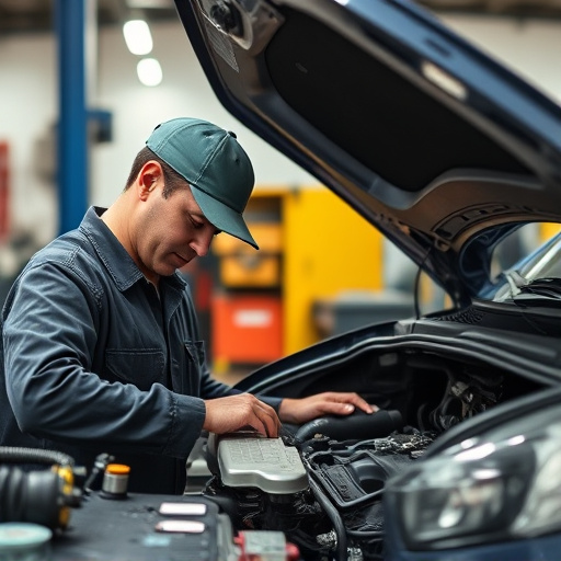 auto technician working