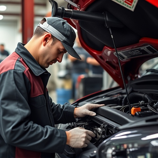 auto technician working
