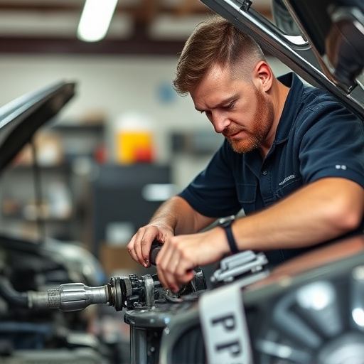 auto technician working