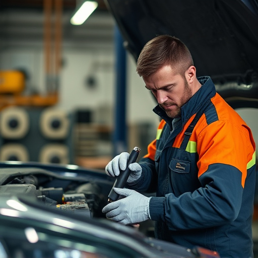auto technician working