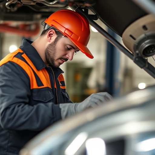 auto technician working