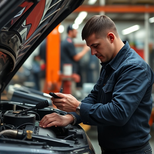 auto technician working