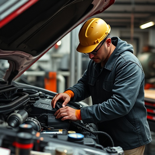 auto technician working